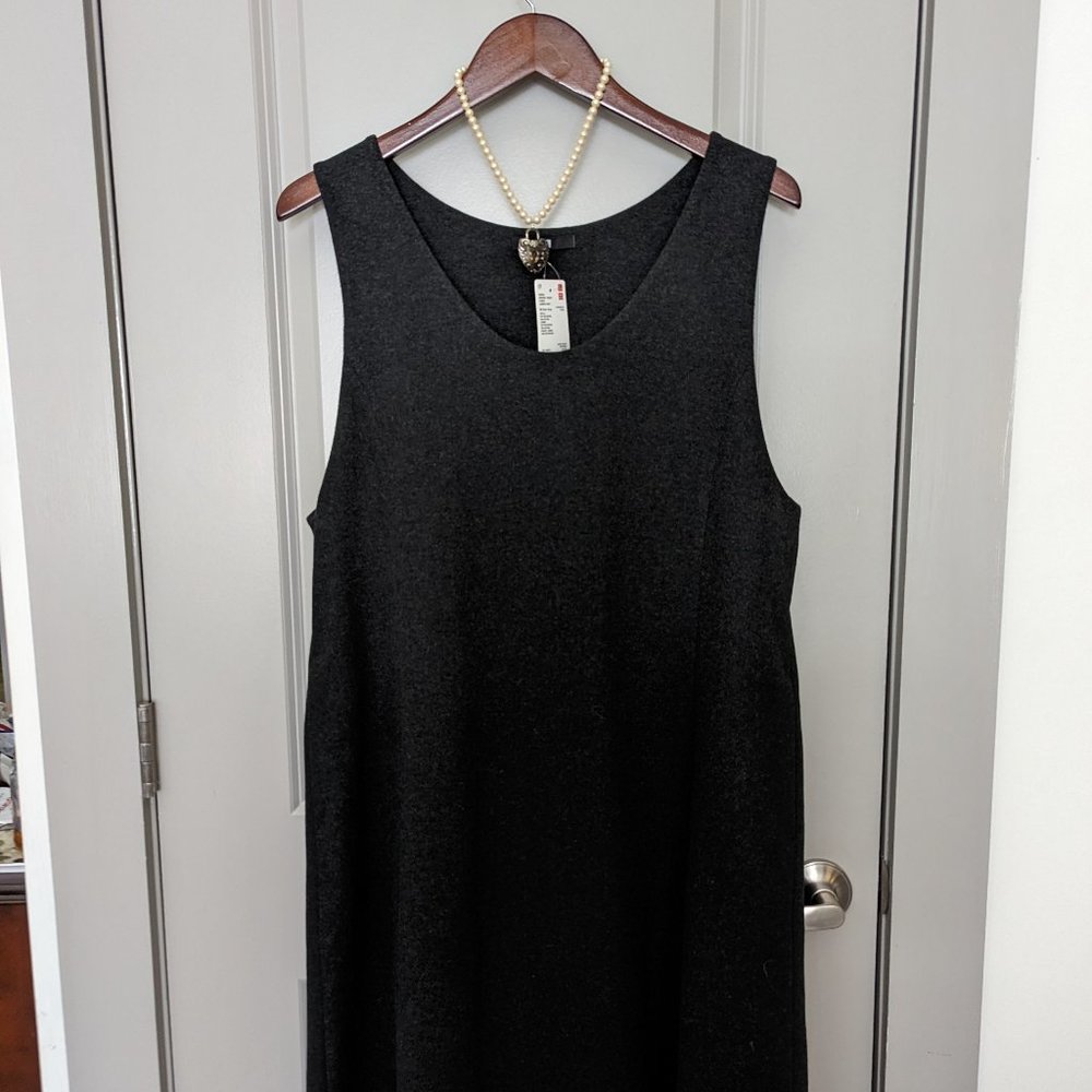 Dark Gray Uniqlo sweater dress, size L